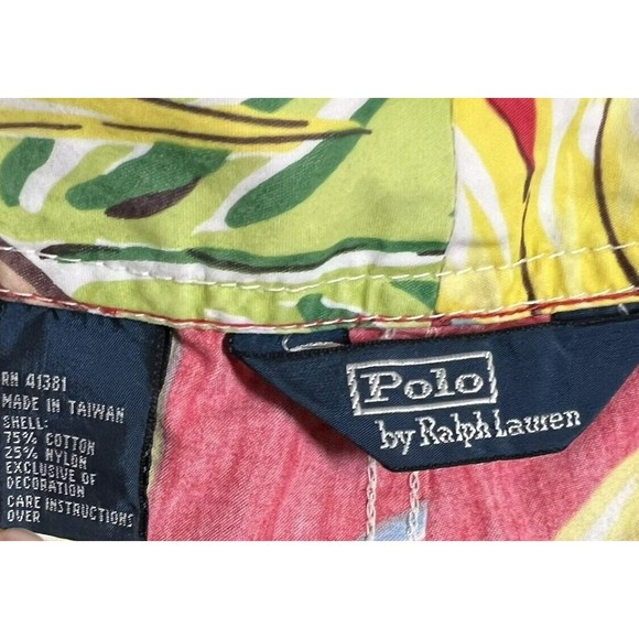Polo Ralph Lauren Floral Board Shorts Mens 36 Multicolor Cargo Y2K - Picture 5 of 6